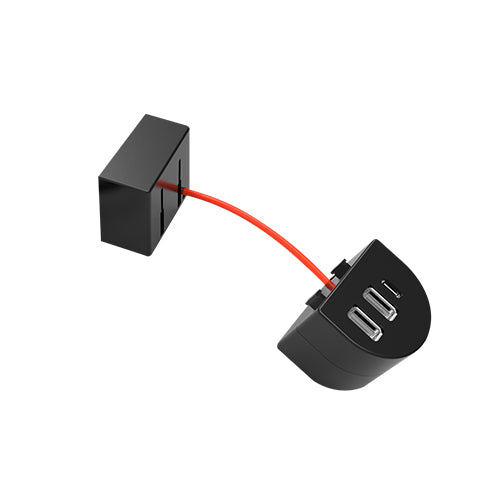 Extensão Eléctrica Preta KUIPER | 5 x Schuko | 2 x Usb type-A | 1 x Usb type-C | On/Off |  3M