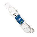 Extensão Eléctrica Branca KUIPER | 4 x Schuko | 1 x Usb type-A | 1 x Usb type-C | On/Off |  3M