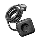Cubo Preto De Tomadas C/ Extensão Kuiper | 4 x Schuko | 1 x Usb type-A | 1 x Usb type-C |  1.5M