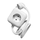 Cubo Branco De Tomadas C/ Extensão Kuiper | 4 x Schuko | 1 x Usb type-A | 1 x Usb type-C |  1.5M